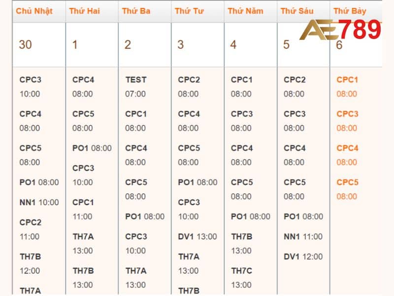 Lịch thi đấu đá gà trực tiếp tại AE789 được cập nhật liên tục